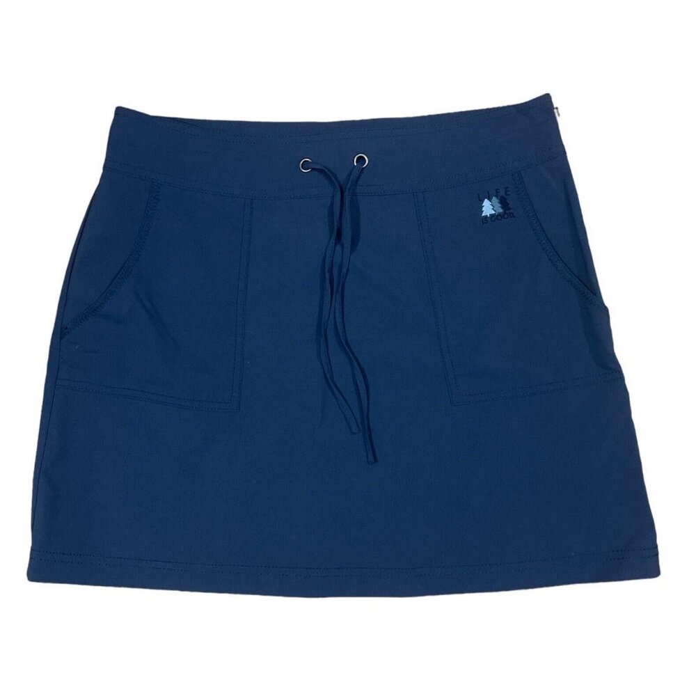 LIFE IS GOOD skirt womens medium‎ blue nylon NWT!! ST1-71